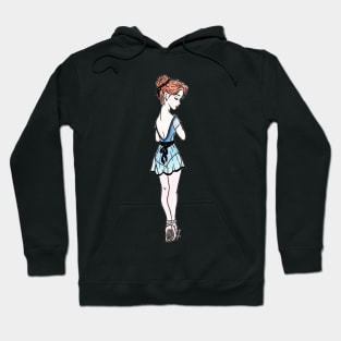 ballerina figure watercolor illustration Hoodie